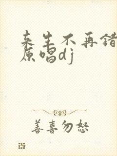 来生不再错过你原唱dj