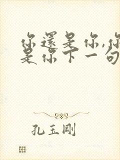 你还是你,你不是你下一句