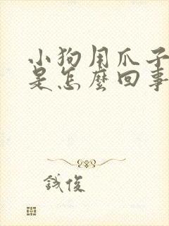 小狗用爪子抓地是怎么回事