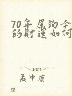 70年属狗今年的财运如何