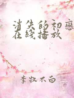 消失的初恋日剧在线播放