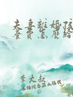 夫妻离婚孩子抚养费怎么给标准怎算