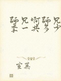 师兄啊师兄第一季一共多少集