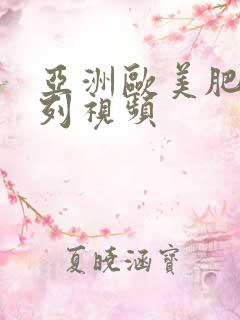 亚洲欧美肥熟系列视频