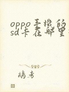 oppo手机的sd卡在哪里打开