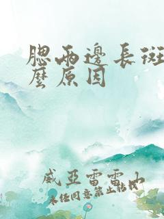 腮两边长斑是什么原因