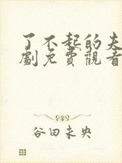 了不起的夫人短剧免费观看全集高清