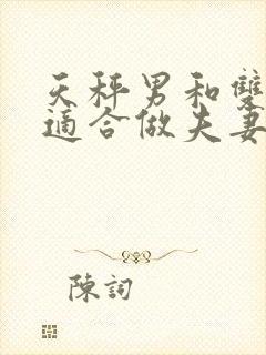 天秤男和双子女适合做夫妻吗