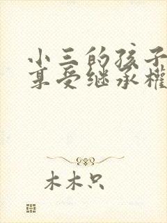 小三的孩子是否享受继承权