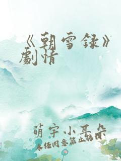 《朝雪录》分集剧情