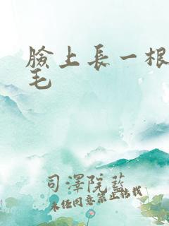 脸上长一根长白毛