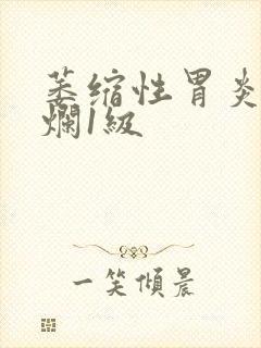 萎缩性胃炎伴糜烂1级