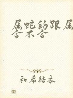 属蛇的跟属羊的合不合