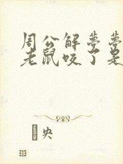 周公解梦梦见被老鼠咬了是什么预兆