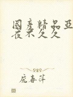 国产精品亚洲午夜不久久