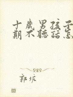 十岁男孩子叛逆期不听话怎么办