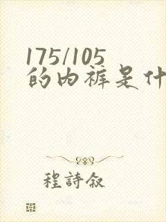 175/105的内裤是什么码