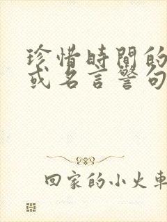 珍惜时间的诗词或名言警句有哪些