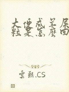 大便成羊屎蛋颗粒是怎么回事