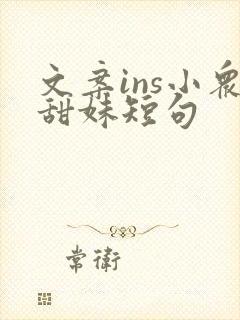 文案ins小众甜妹短句