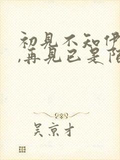 初见不知伊人美,再见已是陌路人