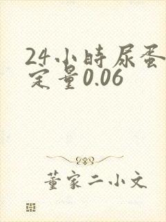 24小时尿蛋白定量0.06