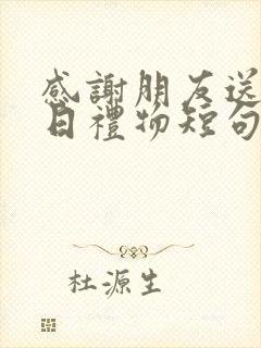 感谢朋友送的生日礼物短句