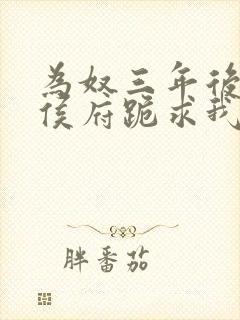 为奴三年后整个侯府跪求我原谅免费在线阅读