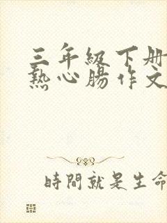 三年级下册语文热心肠作文300字