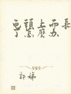 龟头上面长痘痘了怎么办