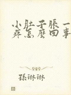 小肚子胀一按就疼怎么回事