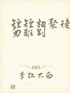 短短相聚后又匆匆离别