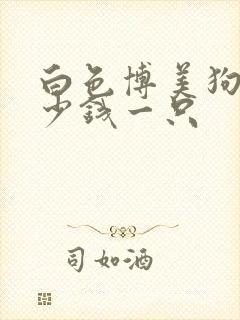 白色博美狗狗多少钱一只