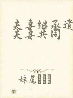 夫妻继承遗产 夫妻共同