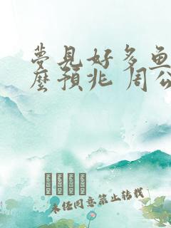 梦见好多鱼是什么预兆 周公解梦