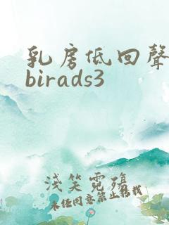 乳房低回声结节birads3