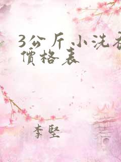 3公斤小洗衣机价格表