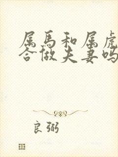 属马和属虎的适合做夫妻吗