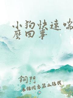 小狗快速喘气怎么回事