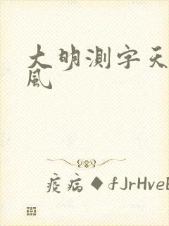 大明测字天师萧风