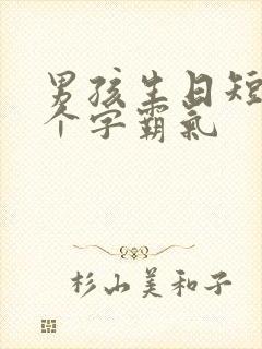 男孩生日短句8个字霸气