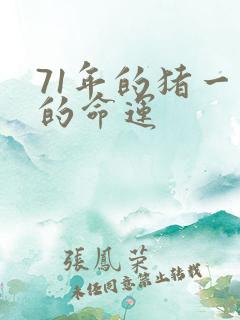 71年的猪一生的命运