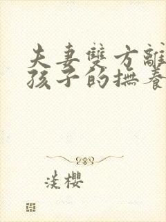 夫妻双方离婚,孩子的抚养权归谁