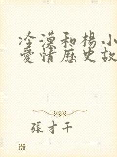 冷漠和杨小曼的爱情历史故事