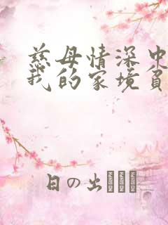 慈母情深中描写我的家境贫寒的句子是