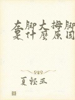 左脚大拇脚趾麻是什么原因引起的