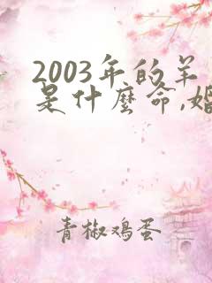 2003年的羊是什么命,婚姻怎么样