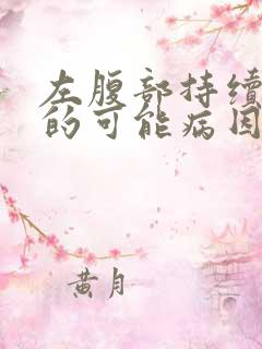 左腹部持续疼痛的可能病因