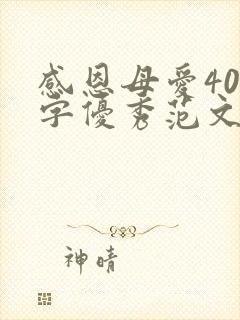 感恩母爱400字优秀范文