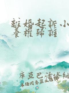 离婚起诉小孩抚养权归谁